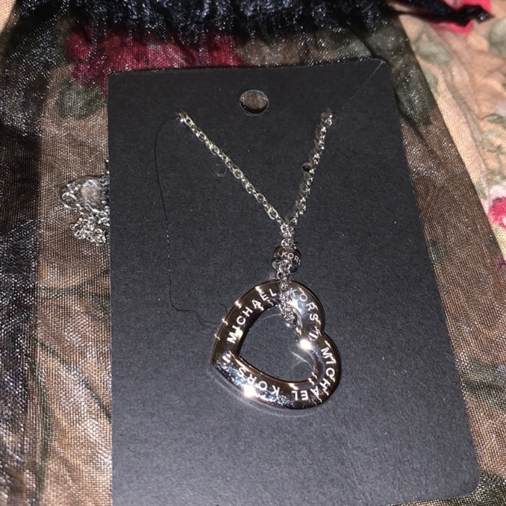 Michael Kors silver necklace new approximately 28-30” Long